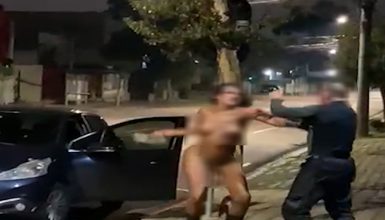 Imagem referente a Vídeo mostra briga entre travesti e homem no meio da rua