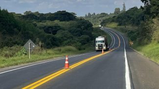 Ligação rodoviária entre Jaguariaíva e Piraí do Sul recebe melhorias no pavimento