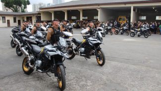 PM homenageia autoridades civis e militares nos 2 anos da unidade policial de motocicletas
