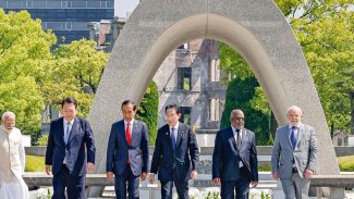 Líderes presentes à cúpula do G7 visitam Memorial da Paz
