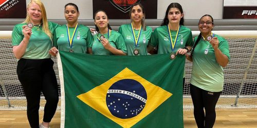 Imagem referente a Brasil vence EUA e fatura bronze na Copa Malmö de goalball feminino