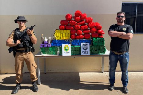 Polícias Militar e Civil apreendem mais de 200 quilos de drogas em Cianorte