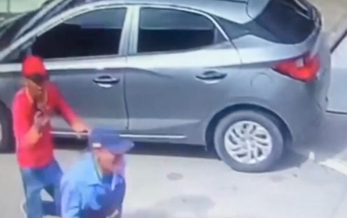 Flagra em vídeo: Frentista é baleado em ataque em plena luz do dia