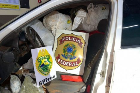 Imagem referente a Polícias Militar e Federal apreendem mais de 600 quilos de droga em Guaíra