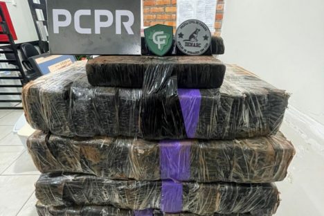 Imagem referente a PCPR apreende 121 quilos de maconha e prende casal por tráfico de drogas em Mariópolis