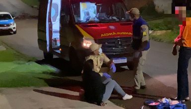 Colisão entre duas bicicletas na Rua Belém deixa dois feridos