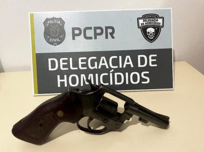 Imagem referente a Revólver utilizado em homicídio de Nelson Cardoso Sandrino é apreendido pela DH
