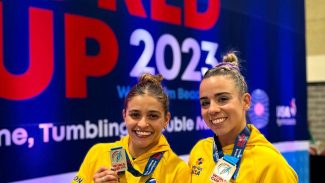 Brasileiras são prata na Copa do Mundo de ginástica de trampolim