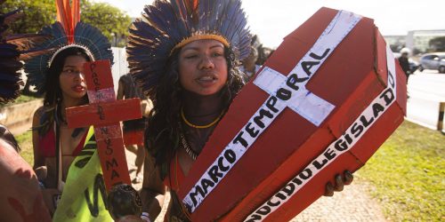 Imagem referente a No Senado, indígenas dizem que marco temporal é inconstitucional