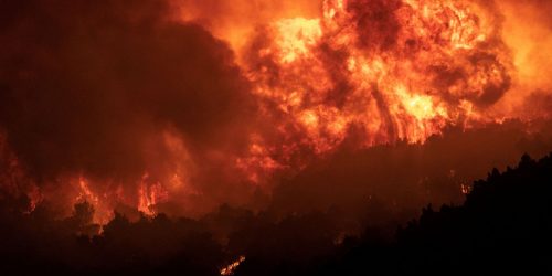 Incêndio florestal na Grécia é o “maior em solo europeu em anos”