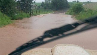 Atualização das rodovias: cheia no Rio Chopim volta a interditar estrada rural de Clevelândia