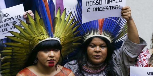 Imagem referente a Indígenas recorrem ao STF após derrubada de vetos sobre marco temporal