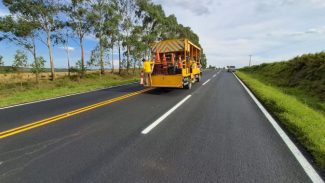 Rodovia estadual de Piraí do Sul recebe novos serviços de conservação do pavimento