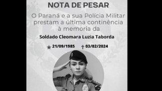 6º BPM comunica o falecimento da Soldado Cleomara Taborda, que lutava contra o câncer
