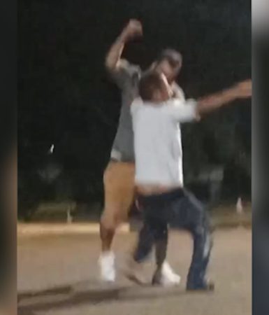 Imagem referente a Pancadaria: vídeo mostra homens em vias de fato e agressões à tijolada
