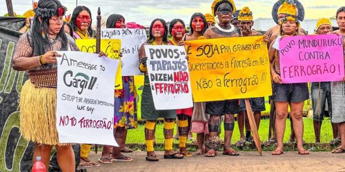 Imagem referente a Indígenas protestam contra construção da Ferrogrão