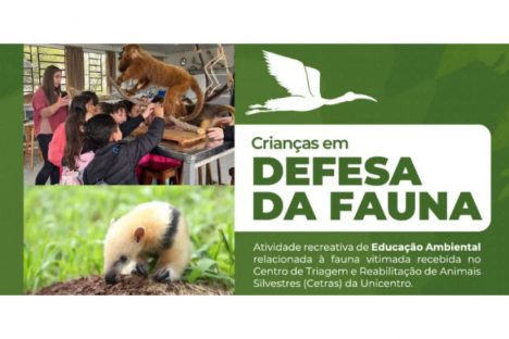 Imagem referente a Centro de animais silvestres de Guarapuava promove ação educacional com crianças