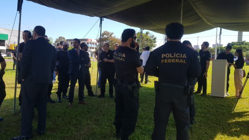 Imagem referente a Polícia Federal celebra o lançamento da pedra fundamental da nova Delegacia