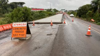 Começa a etapa de concretagem da rodovia entre Palmas e Clevelândia
