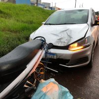 Imagem referente a Carro e moto se envolvem em acidente de trânsito na BR 467