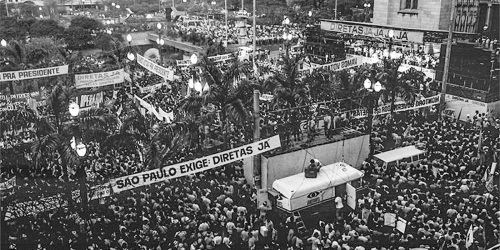 Imagem referente a Comício das Diretas Já! no Anhangabaú em São Paulo completa 40 anos