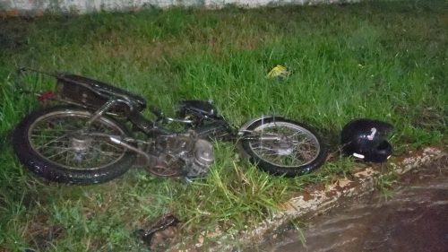 Motociclista fica ferido em acidente no Pioneiros Catarinenses