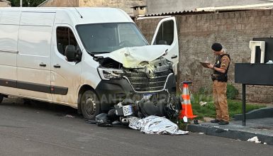 Imagem referente a Tragédia no trânsito: Mulher morre arrastada por van após acidente em Maringá