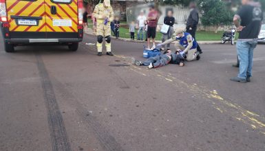 Imagem referente a Motociclista fica ferido em acidente no Brasília