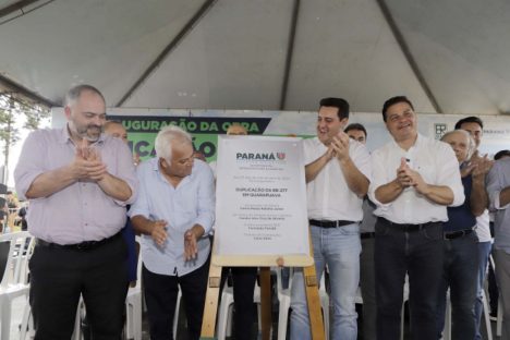 Imagem referente a Investimento de R$ 123 milhões: governador entrega duplicação da BR-277 em Guarapuava