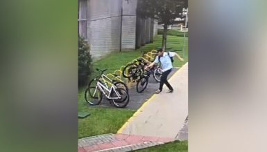 Imagem referente a Flagra na PUC Curitiba: Câmeras pegam ladrão de bike; assista