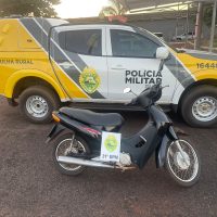 Imagem referente a Moto furtada em Nova Aurora é recuperada pela Patrulha Rural em Assis