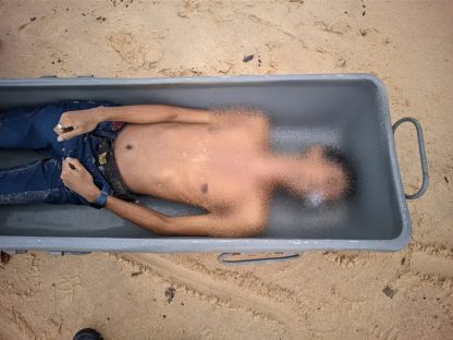 Imagem referente a Corpo de homem é encontrado boiando na praia após show