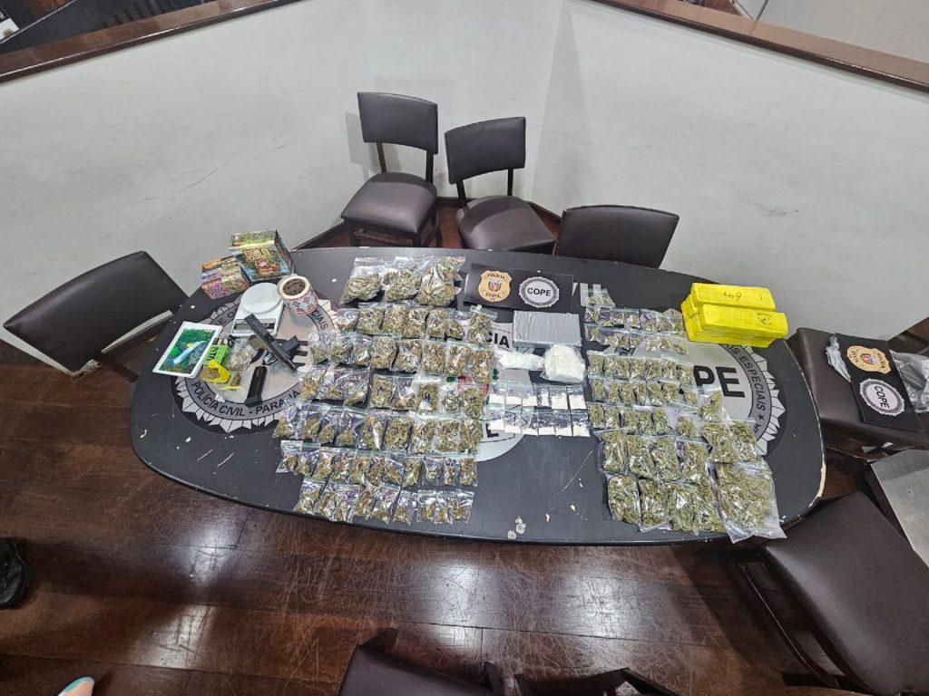 Barão das drogas é preso em Curitiba com arsenal de narcóticos e arma de fogo
