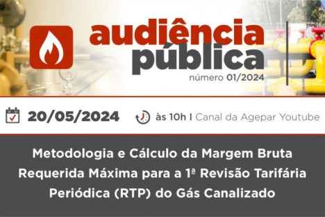 Imagem referente a Audiência da Agepar vai debater revisão tarifária do serviço de distribuição de gás canalizado