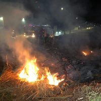 Imagem referente a Incêndio em vegetação mobiliza Corpo de Bombeiros na marginal da PRc-467