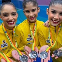 Imagem referente a Brasileiras levam prata em etapa da Copa do Mundo de Ginástica Rítmica