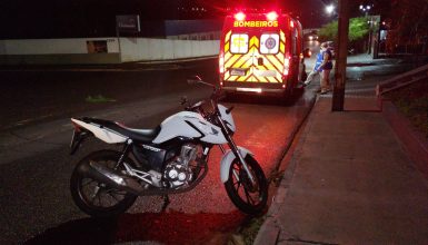 Imagem referente a Jovem sofre queda de moto e recebe atendimento do Siate no Jardim Alvorada