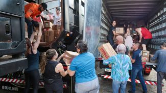 Campanha do Estado chega a 13,2 mil toneladas de doações enviadas ao Rio Grande do Sul