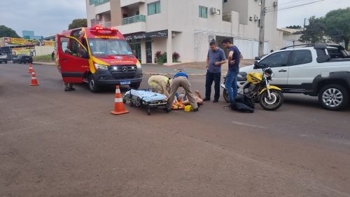 Imagem referente a Motociclista fica ferido em acidente de trânsito na Região do Lago