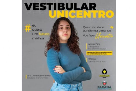 Imagem referente a Com 1,2 mil vagas, Unicentro abre as inscrições para o vestibular 2025