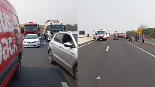 Imagem referente a Motociclista morre após bater na traseira de carreta no contorno de Jandaia do Sul