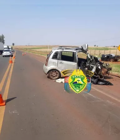 Imagem referente a Acidente fatal deixa duas pessoas mortas e criança em estado grave