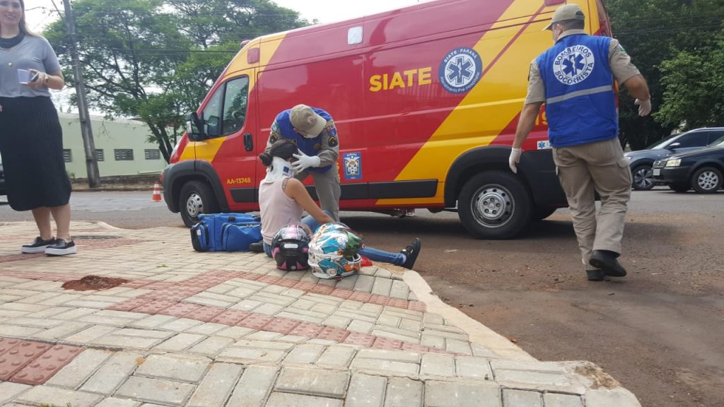 Acidente é registrado na Rua Antonina, esquina com a Rua Riachuelo