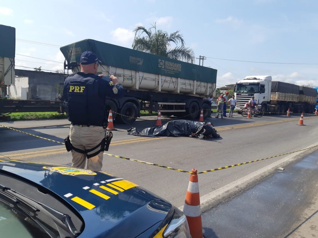 BR-277: PRF atende acidente com óbito em Paranaguá