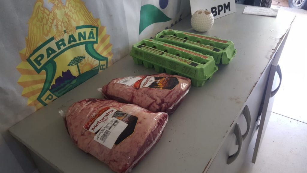 Após furtar picanha e ovos em supermercado, homem é detido pela PM