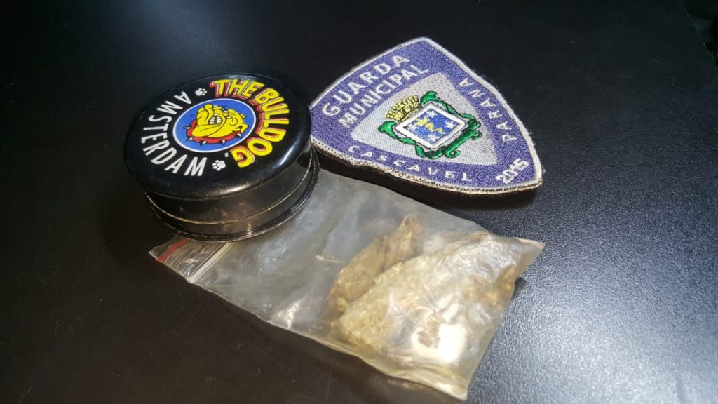 Guarda Municipal encaminha jovem para a delegacia com droga