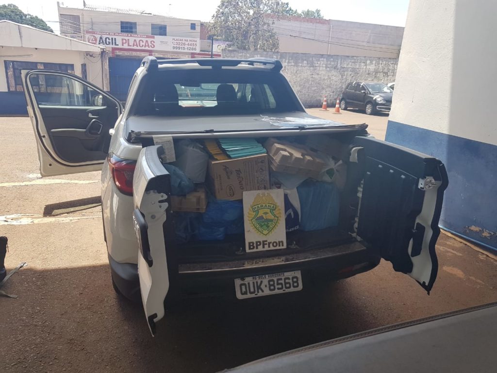 BPFron apreende veículo carregado com mercadorias em Ouro Verde do Oeste