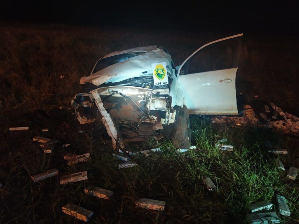 BPFron recupera Amarok carregada com cigarros contrabandeados