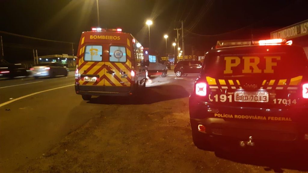 PRF atende atropelamento na Av. Souza Naves, em Ponta Grossa