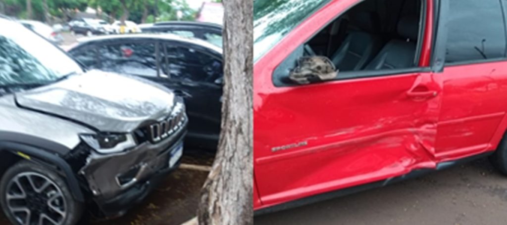 Jeep e Golf batem em cruzamento na Av. Willy Barth, em São Miguel do Iguaçu